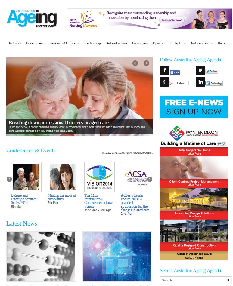 Australian Ageing Agenda Homepage